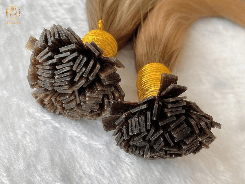 "Flat tip" refers to the shape of the keratin bond