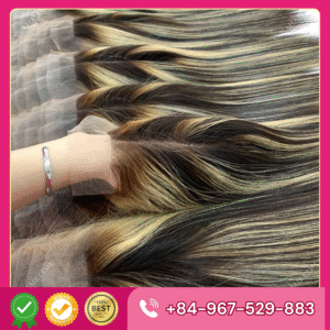 HD Closure Bone straight Piano Color Brown and Blonde