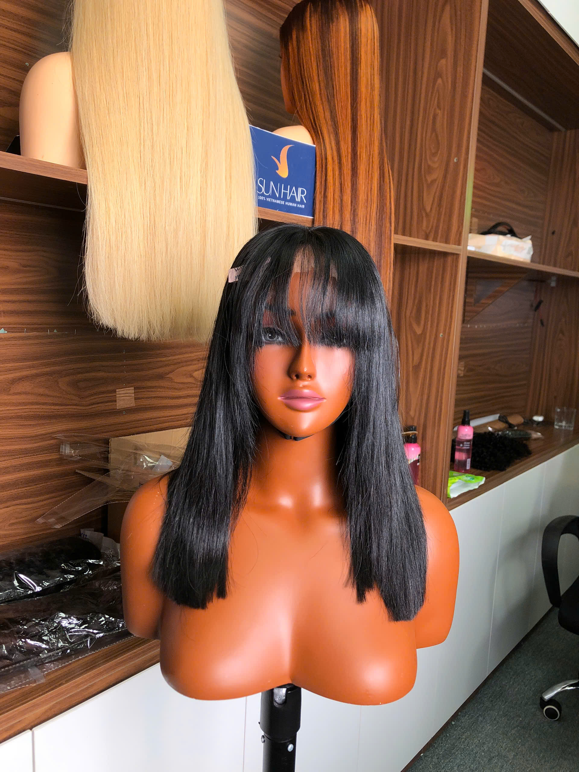 Loose Wave Wig 24 Inch Ombre Dark Brown – 100% Human Hair Wig from Vietnam