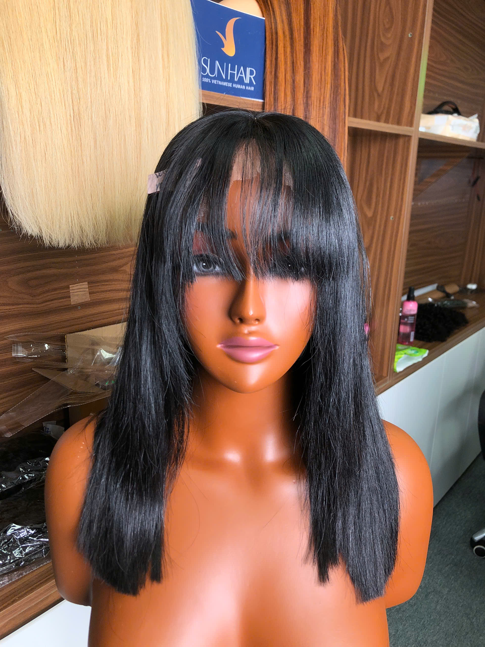 Loose Wave Wig 24 Inch Ombre Dark Brown – 100% Human Hair Wig from Vietnam