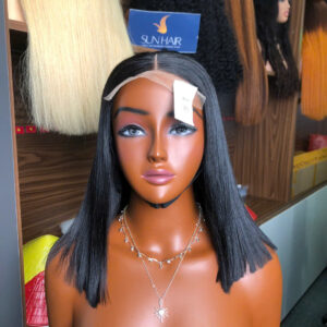 Alternative view of Natural Color Bob Wig –  100% Human Hair Wig from Vietnam | Sun Hair