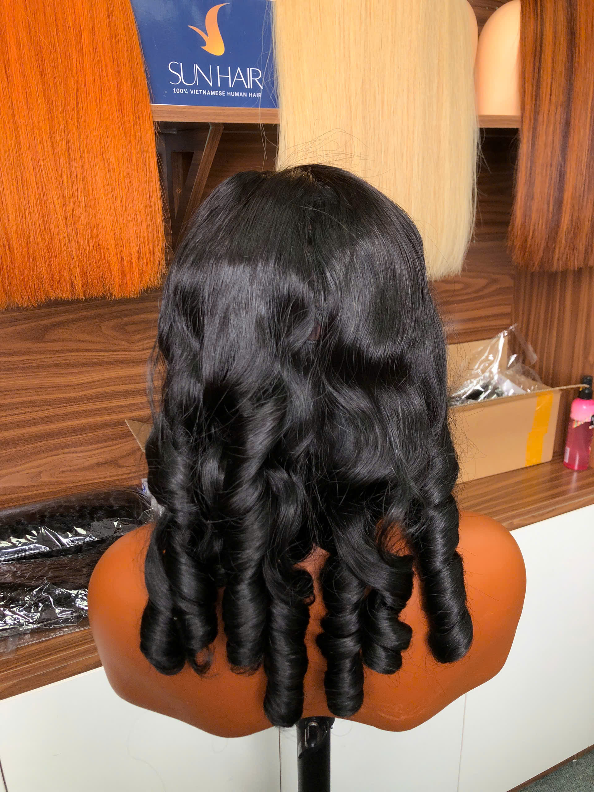 Natural Black Color Loose Wave Wig – 100% Raw Vietnames Hair From Sun Hair - Image 2