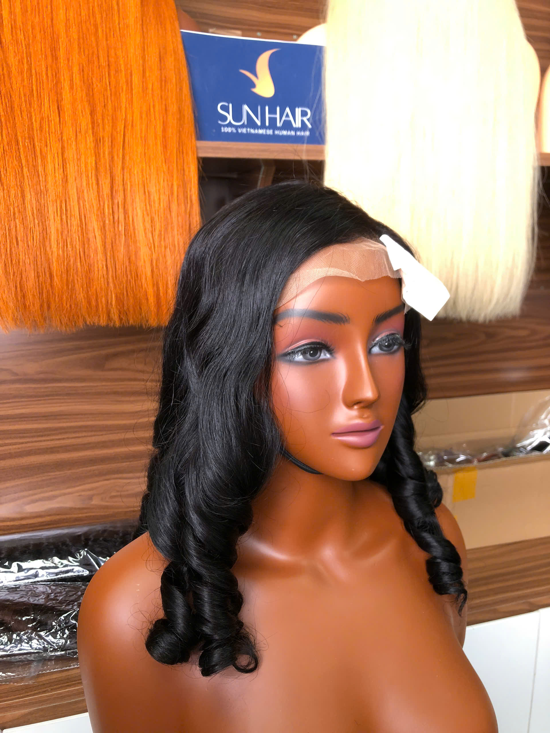 Natural Black Color Loose Wave Wig – 100% Raw Vietnames Hair From Sun Hair
