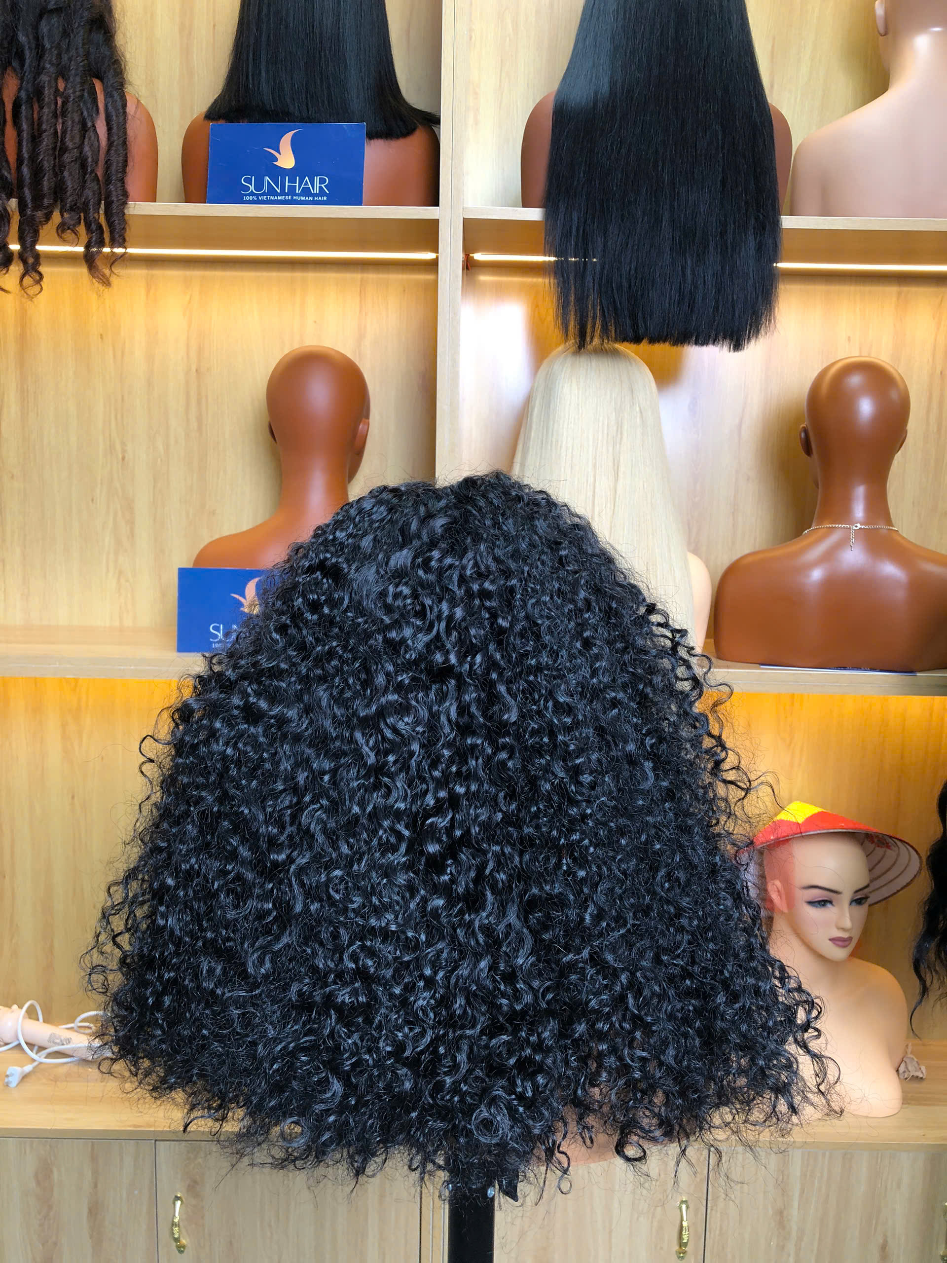 Natural Color Burmese Curly Wig – 100% Raw Vietnames Hair From Sun Hair - Image 4