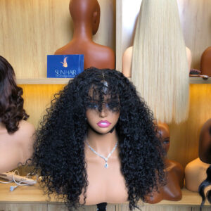 Natural Color Burmese Curly Wig – 100% Raw Vietnames Hair From Sun Hair