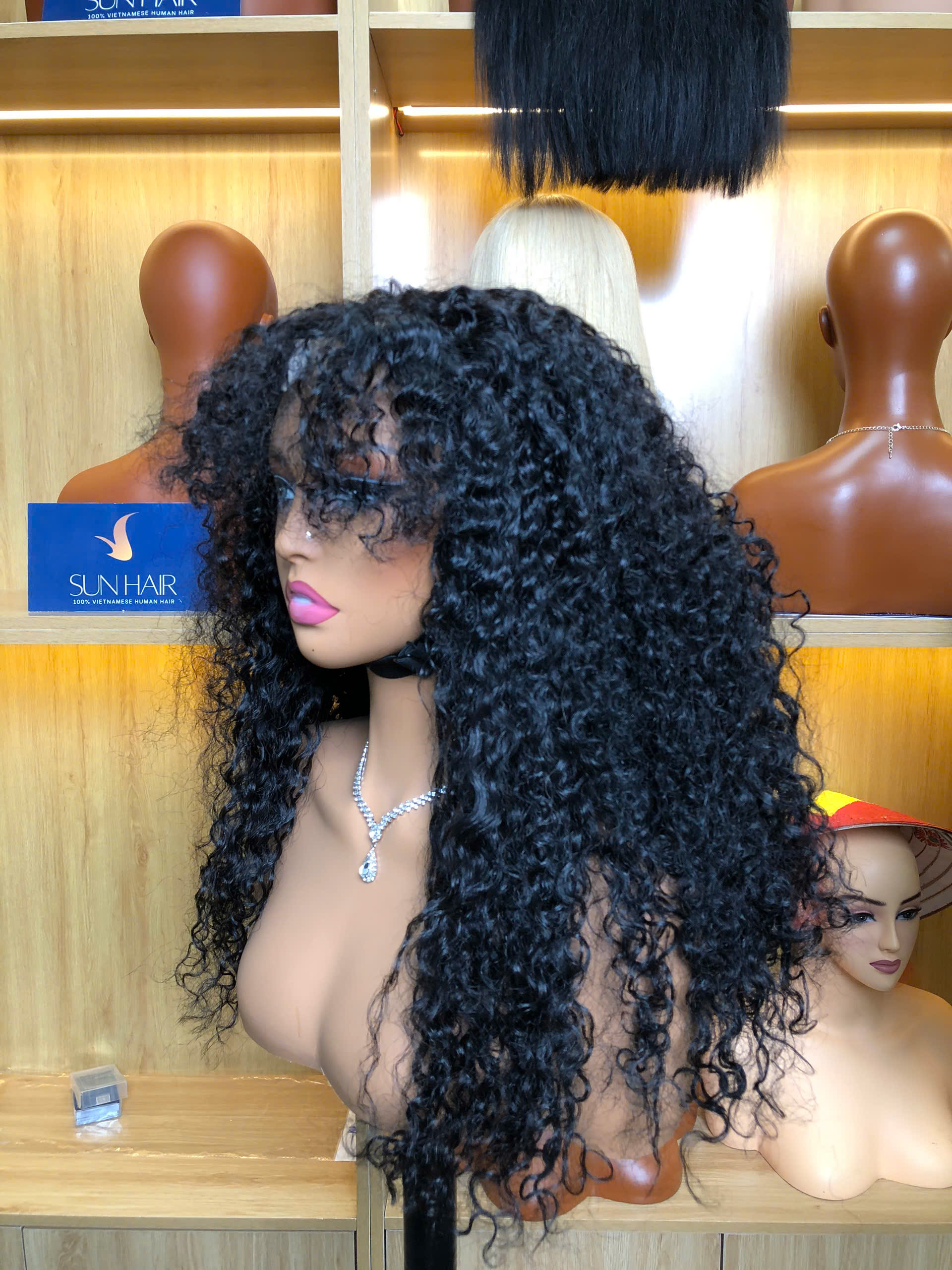 Natural Color Burmese Curly Wig – 100% Raw Vietnames Hair From Sun Hair - Image 2