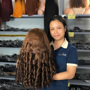 Brown Color Loose Wavy Wig – 100% Raw Vietnames Hair From Sun Hair