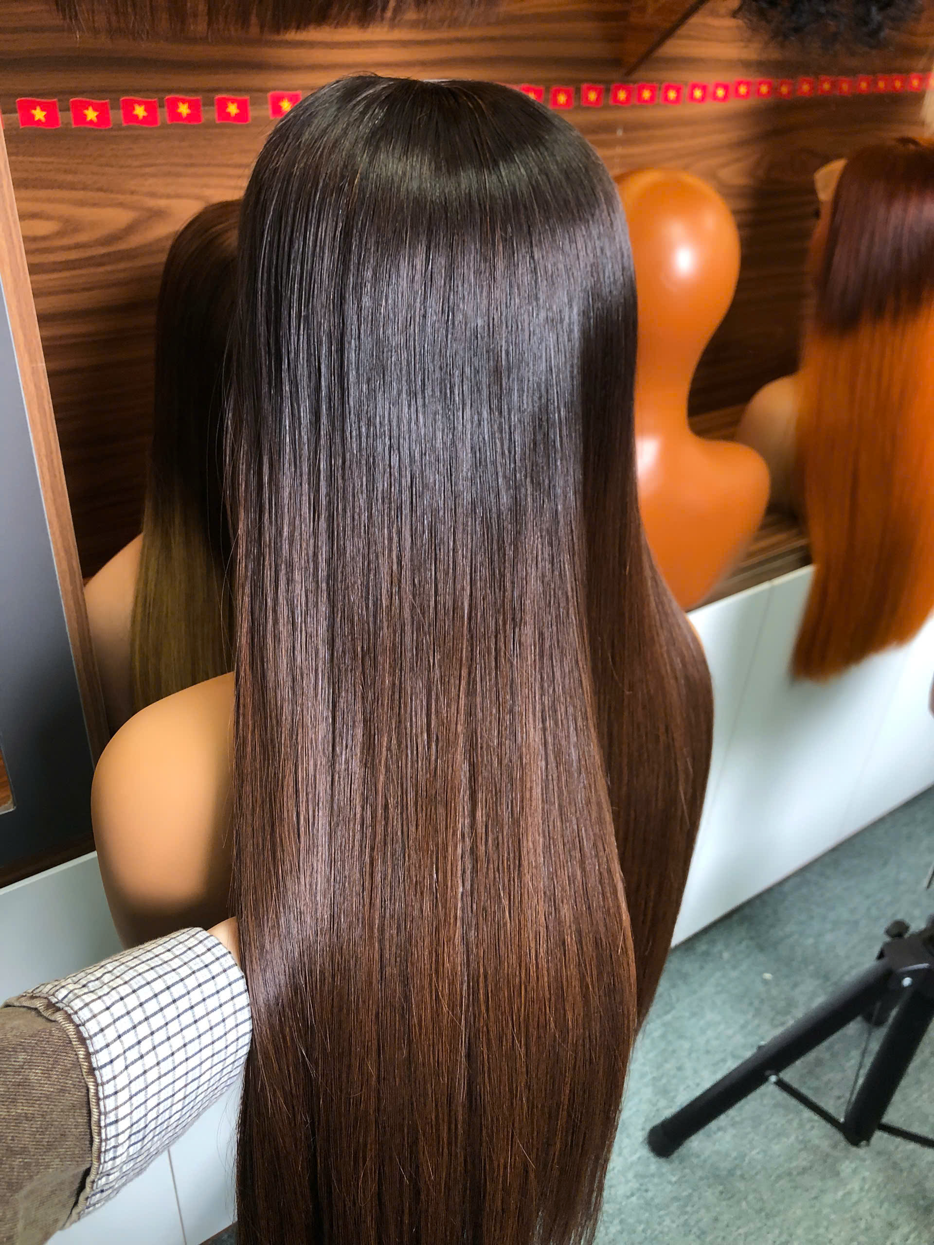 Ombre Dark Brown Color Bone Straight Wig – 100% Raw Vietnames hair From Sun Hair - Image 3