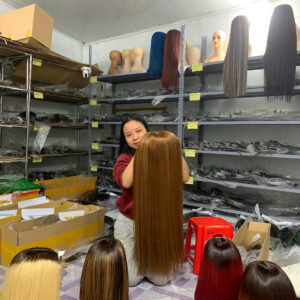 Silky Bone Straight Wig 32’’ – Light Brown Color | 100% Vietnamese Human Hair from Sun Hair