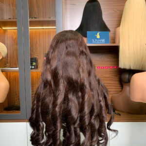 Alternative view of Bouncy Curly Wig 28’’ – Brown Color | 100% Vietnamese Human Hair from Sun Hair