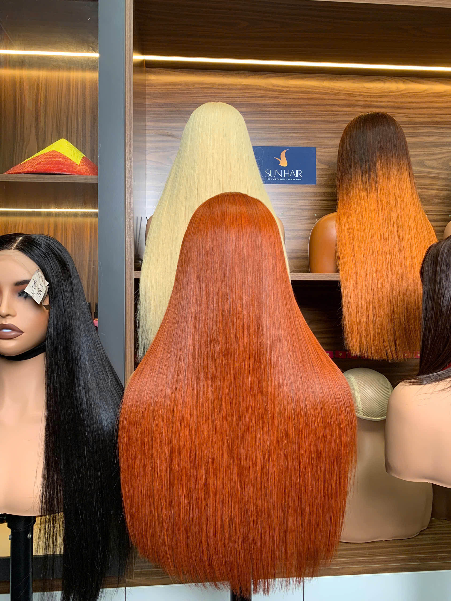 Bone Straight Wig 22’’ – Orange Color | 100% Raw Vietnamese Hair from Sun Hair - Image 3