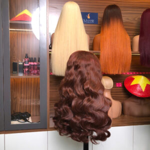 Alternative view of Body Wave Wig 24’’ – Auburn Color | 100% Raw Vietnamese Hair from Sun Hair