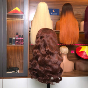 Body Wave Wig 24’’ – Auburn Color | 100% Raw Vietnamese Hair from Sun Hair