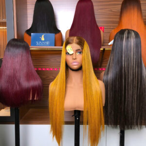 Alternative view of Bone Straight Wig 26’’ – Golden Blonde Color | 100% Raw Vietnamese Hair from Sun Hair