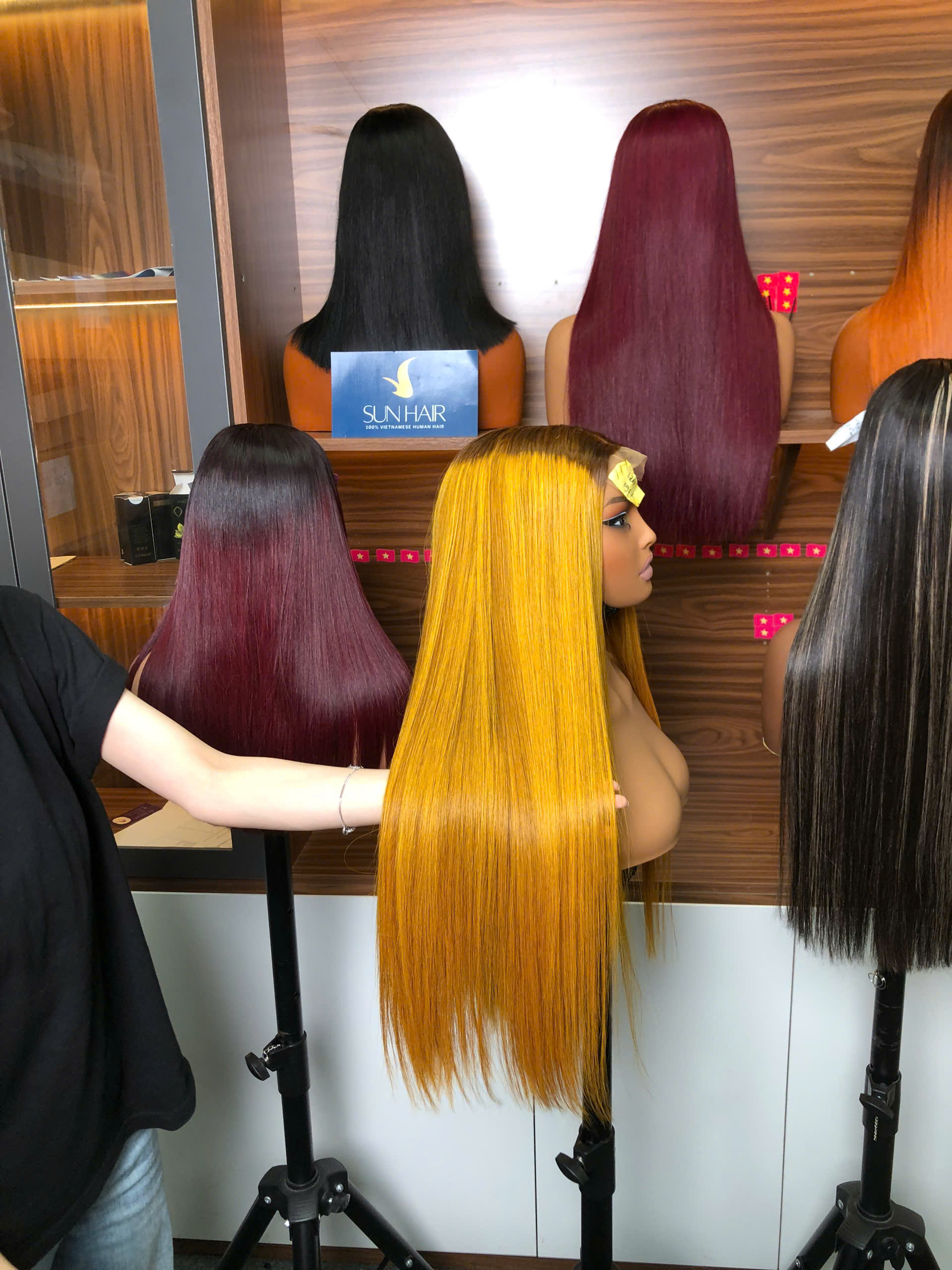 Bone Straight Wig 26’’ – Golden Blonde Color | 100% Raw Vietnamese Hair from Sun Hair - Image 4