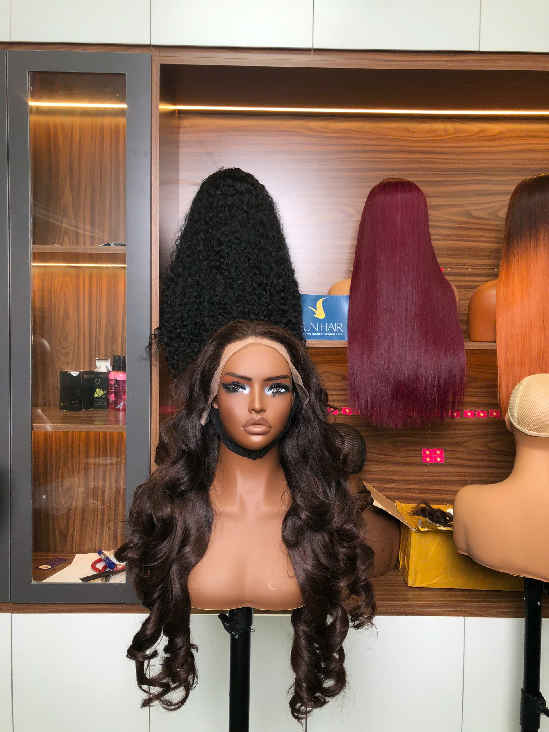 Bouncy Curly Wig 28’’ – Dark Brown Color | 100% Raw Vietnamese Hair from Sun Hair