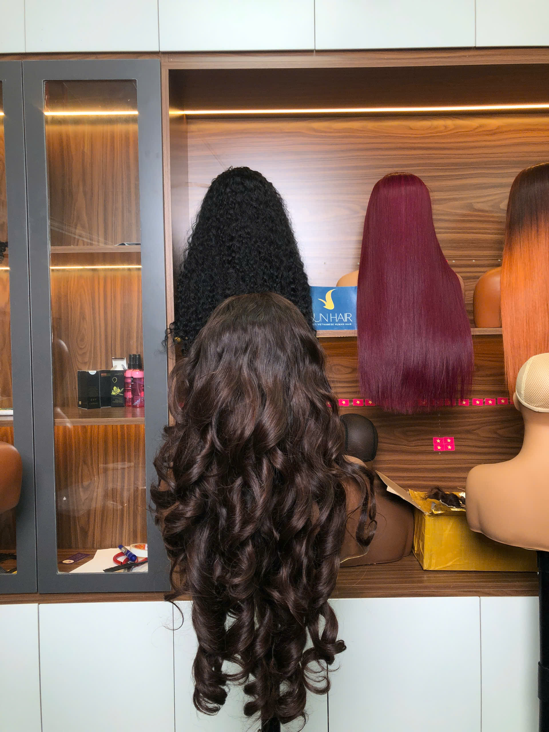 Bouncy Curly Wig 28’’ – Dark Brown Color | 100% Raw Vietnamese Hair from Sun Hair - Image 3